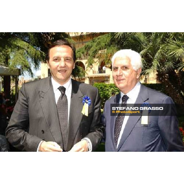 on Mario Baccini and Enzo Mei Premio Presidente della Repubblica Rome Capannelle 16th may 2004 ph. Stefano Grasso