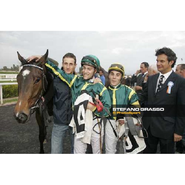 Docksil, Piero Convertino, Silvano Mulas and Bruno Grizzetti in the winner circle of Premio Carlo Chiesa Roma, 30 aprile 2007 ph. Stefano Grasso