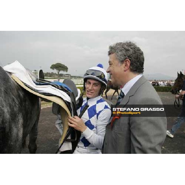 Andrea Scarpellini and Mirco Demuro after the triumph in the Premio Signorino with Vol de Nuit Roma, 30 aprile 2007 ph. Stefano Grasso