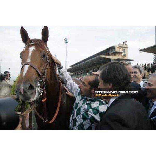 a close up for Golden Titus, Stefano Landi and Armando Renzoni winners of Gran Premio Parioli Roma, 30 aprile 2007 ph. Stefano Grasso