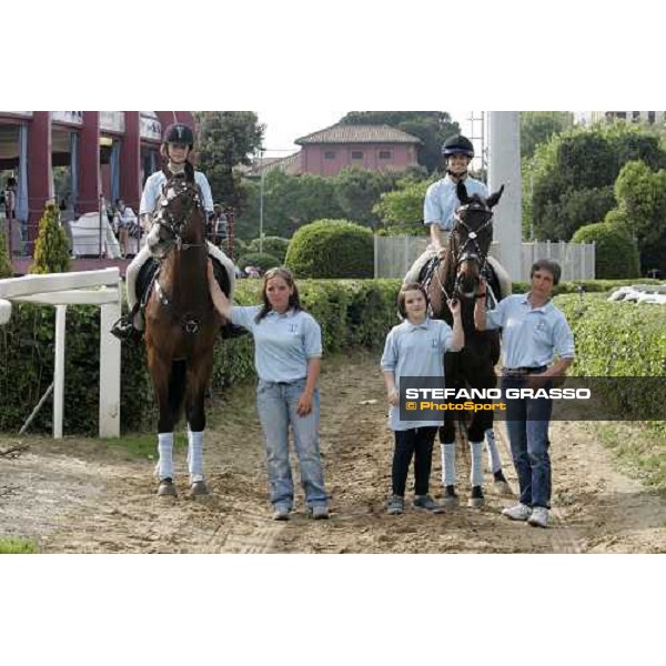 Jacqueline Freda with her horses and her girls Roma, 30 aprile 2007 ph. Stefano Grasso