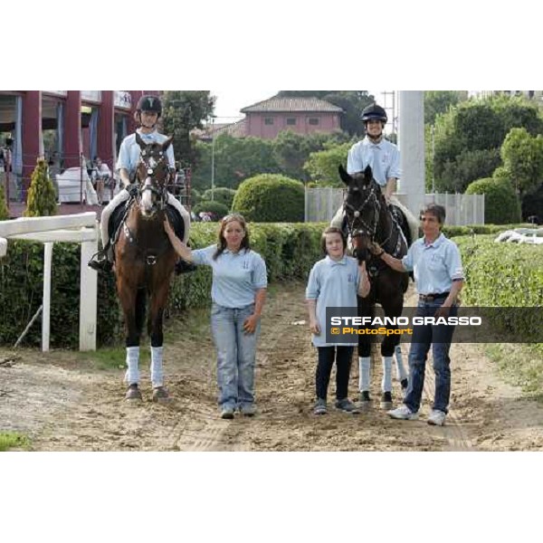 Jacqueline Freda with her horses and her girls Roma, 30 aprile 2007 ph. Stefano Grasso