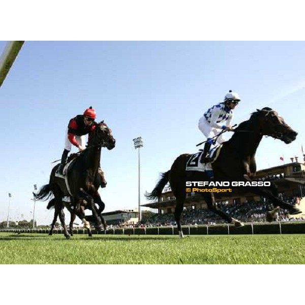 Mirco Demuro with Distant Way wins the Premio Presidente della Repubblica At The Races beating Pressing Rome, 13th may 2007 ph. Stefano Grasso