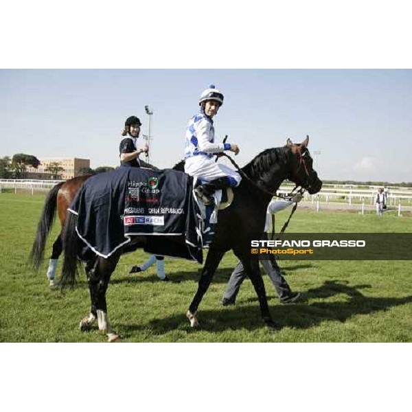 Mirco Demuro jwith Distant Way after winning the Premio Presidente della Repubblica At The Races Rome, 13th may 2007 ph. Stefano Grasso