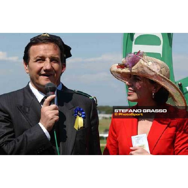 On. Baccini, under-secretary of Foreign Office and Francesca Romana Barberini Premio Presidente della Repubblica Rome Capannelle 16th may 2004 ph. Stefano Grasso
