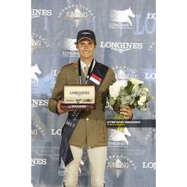 LGCT of Monaco - Grand Prix - Prize giving ceremony - Alberto Zorzi with the Longines clock - Monaco, Port Hercule - 24 June 2017 - ph.Stefano Grasso/LGCT