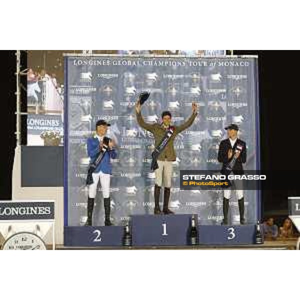 LGCT of Monaco - Grand Prix - Prize giving ceremony - The podium: 1st Alberto Zorzi, 2nd Christian Ahlmann and 3rd Kevin Staut - Monaco, Port Hercule - 24 June 2017 - ph.Stefano Grasso/LGCT