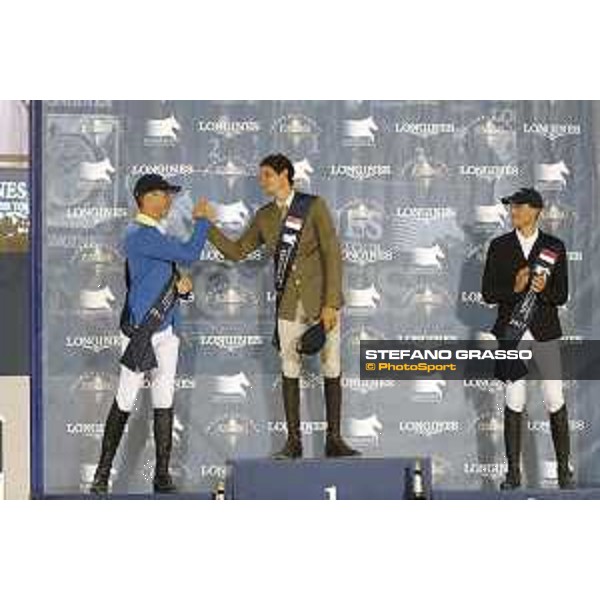 LGCT of Monaco - Grand Prix - Prize giving ceremony - The podium: 1st Alberto Zorzi, 2nd Christian Ahlmann and 3rd Kevin Staut - Monaco, Port Hercule - 24 June 2017 - ph.Stefano Grasso/LGCT