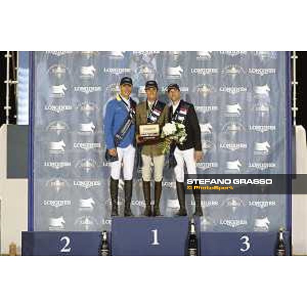 LGCT of Monaco - Grand Prix - Prize giving ceremony - The podium: 1st Alberto Zorzi, 2nd Christian Ahlmann and 3rd Kevin Staut - Monaco, Port Hercule - 24 June 2017 - ph.Stefano Grasso/LGCT