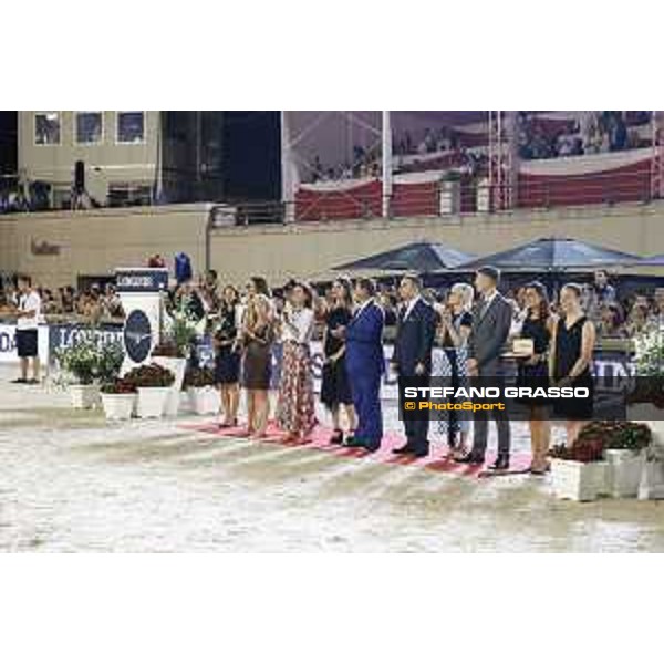 LGCT of Monaco - Grand Prix - Prize giving ceremony - Diane Fissore, Princess Charlotte Casiraghi, H.R.H. Princess Caroline of Monaco, Lars Windhorst, Jan Tops, Ingeborga Daipkunaite and David Auberson - Monaco, Port Hercule - 24 June 2017 - ph.Stefano Grasso/LGCT