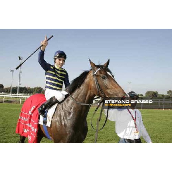Dario Vargiu on Lokaloka after winning the Premio Regina Elena Emirates Airlines Rome, 13th may 2007 ph. Stefano Grasso