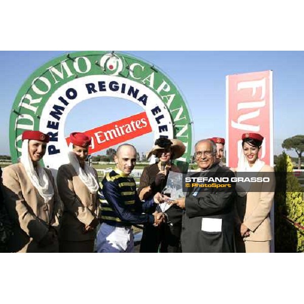giving prize of Premio Regina Elena Emirates Airlines won by Dario Vargiu on Lokaloka Rome, 13th may 2007 ph. Stefano Grasso