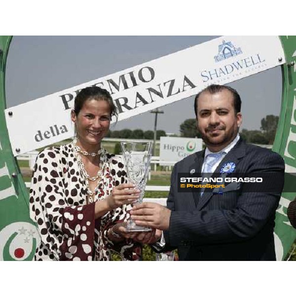 giving prize of Premio della Speranza - Shadwell Stud won by Robybat Rome, 13th may 2007 ph. Stefano Grasso