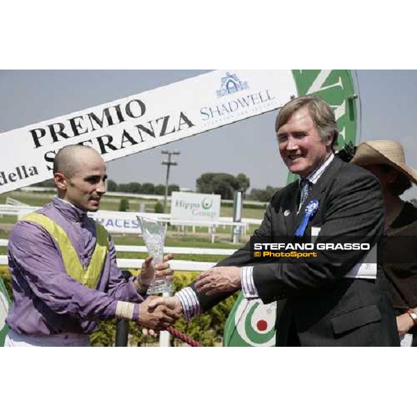 giving prize of Premio della Speranza - Shadwell Stud won by Robybat Rome, 13th may 2007 ph. Stefano Grasso