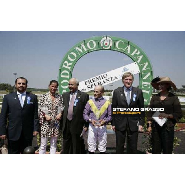 giving prize of Premio della Speranza - Shadwell Stud won by Robybat Rome, 13th may 2007 ph. Stefano Grasso