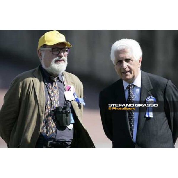 Enzo Mei and Fernando Savater in the parade ring of Gran Premio Presidente della Repubblica 2007 Rome, 13th may 2007 ph. Stefano Grasso