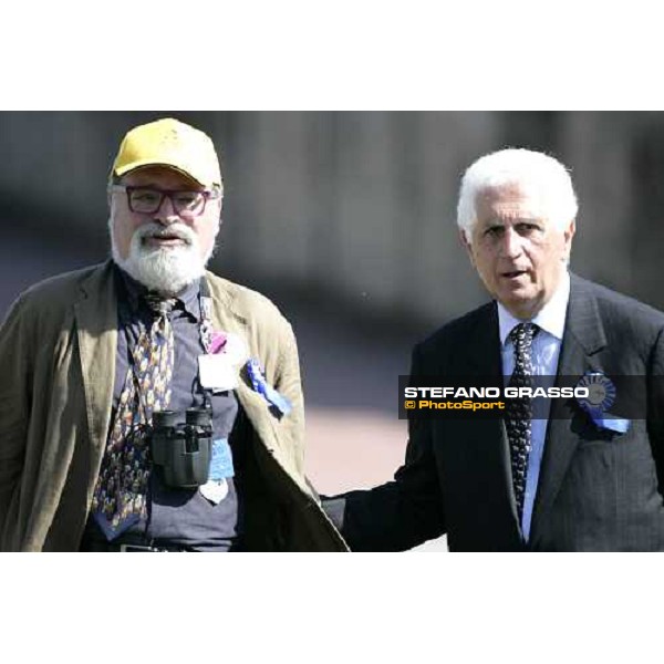 Enzo Mei and Fernando Savater in the parade ring of Gran Premio Presidente della Repubblica 2007 Rome, 13th may 2007 ph. Stefano Grasso