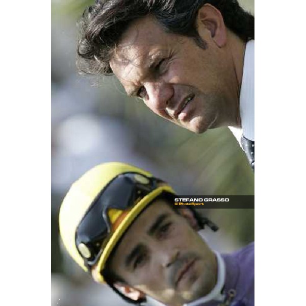 Dario Vargiu and Bruno Grizzetti in the parade ring of Capannelle racetrack Rome, 13th may 2007 ph. Stefano Grasso