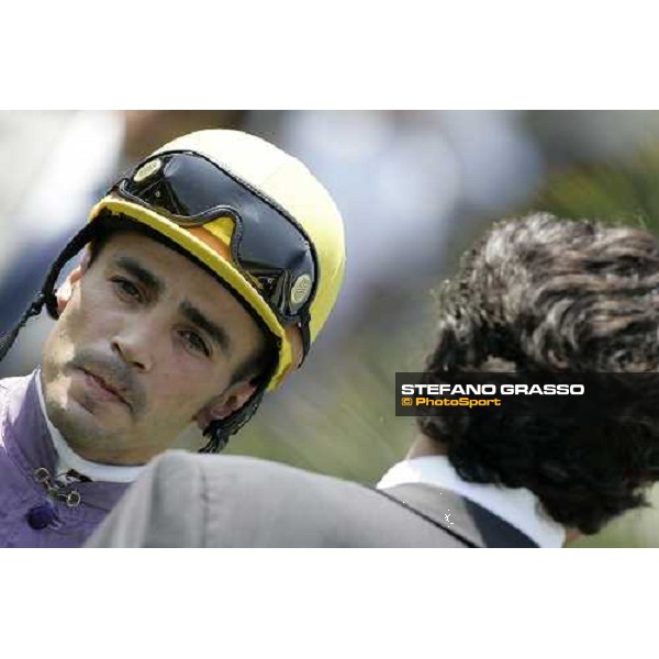 Dario Vargiu and Bruno Grizzetti in the parade ring of Capannelle racetrack Rome, 13th may 2007 ph. Stefano Grasso
