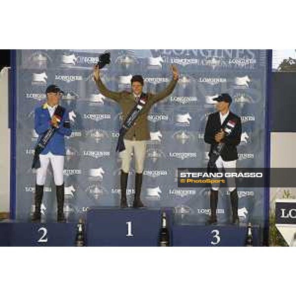 LGCT of Monaco - Grand Prix - The podium: 1st Alberto Zorzi, 2nd Christian Ahlmann and 3rd Kevin Staut - Monaco, Port Hercule - 24 June 2017 - ph.Mario Grassia/LGCT