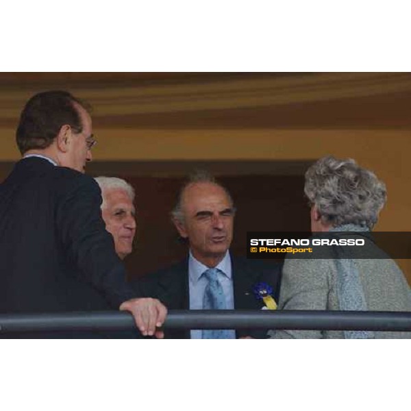 from left, Ing. Tomaso Grassi, dott. Enzo Mei, on. MArio Pescante and on. Maria Pia Garavaglia Premio Presidente della Repubblica Rome Capannelle 16th may 2004 ph.Stefano Grasso