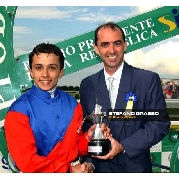 Jack Temperini and MArtin Talty prize ceremony Premio Dubai Racing Club Rome Capannelle 16th may 2004 ph. Stefano Grasso