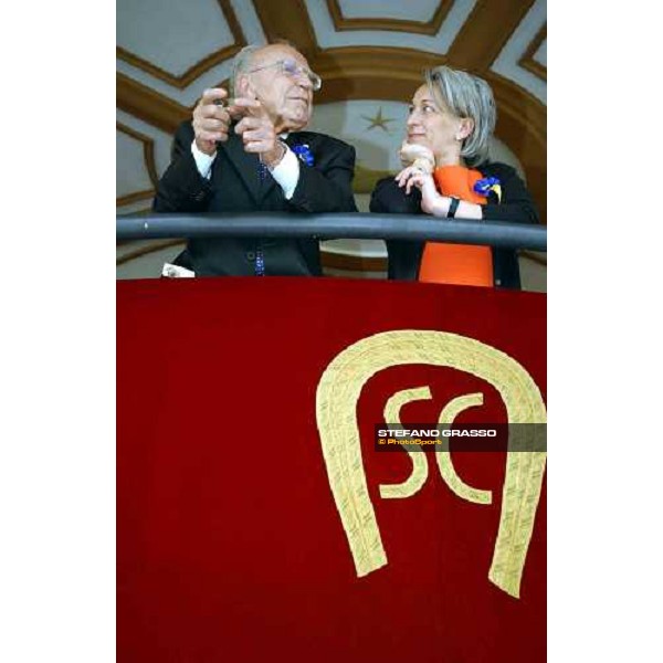 On. Gustavo Selva and Mrs. Francia Premio Presidente della Repubblica Rome Capannelle 16th may 2004 ph. Stefano Grasso
