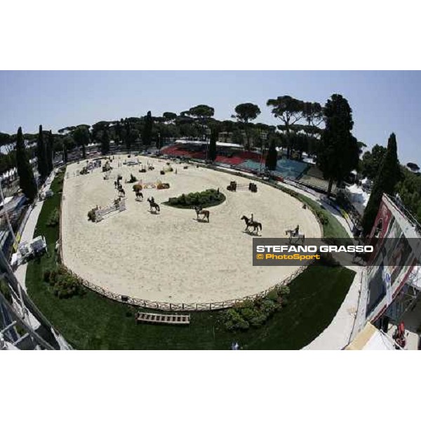 an aerial view of 75.o Csio Roma- Piazza di Siena Rome, 24th may 2007 ph. Stefano Grasso