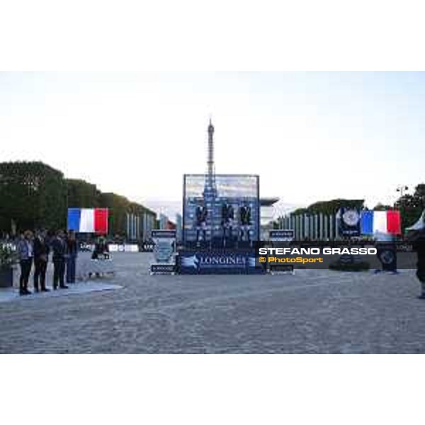 LGCT of Paris Eiffel - Grand Prix - The Podium: 1st Julien Epaillard, 2nd Olivier Philippaerts and 3rd Harrie Smolders - Paris, 1st july 2017 - ph.Stefano Grasso/LGCT