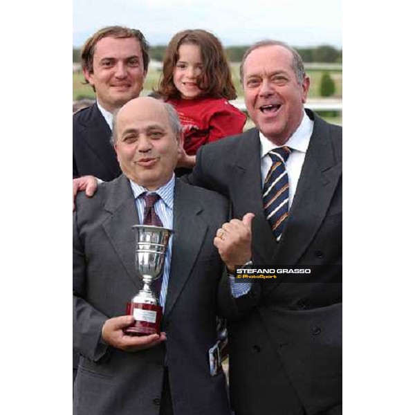 Vittorio Caruso,Piero Celli, Stefano Luciani and his nephew Premio Presidente della Repubblica Rome Capannelle 16th may 2004 ph. Stefano Grasso