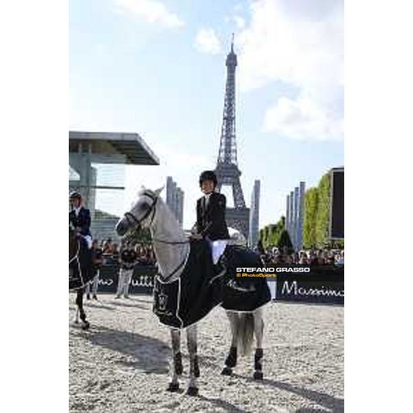 LGCT of Paris - Class 16 - Prize giving ceremony - Jessica Springsteen on Cynar V. - Paris , Champ de Mars - 2 July 2017 - ph.Stefano Grasso/LGCT