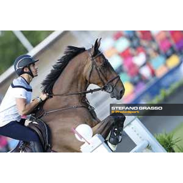 LGCT of Cascais - Warm up - Gonzalo Anon on Qlamp d\'Ivraie - Cascais, - 6 July 2017 - ph.Stefano Grasso/LGCT