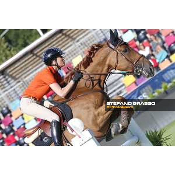 LGCT of Cascais - Warm up - Pilar Lucrecia Cordon on Cana van de Blom - Cascais, - 6 July 2017 - ph.Stefano Grasso/LGCT