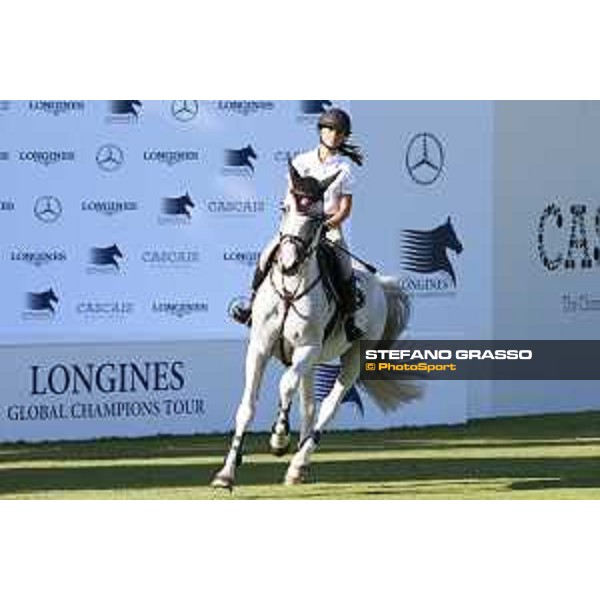 LGCT of Cascais - Warm up - Georgina Bloomberg on Caleno - Cascais, - 6 July 2017 - ph.Stefano Grasso/LGCT