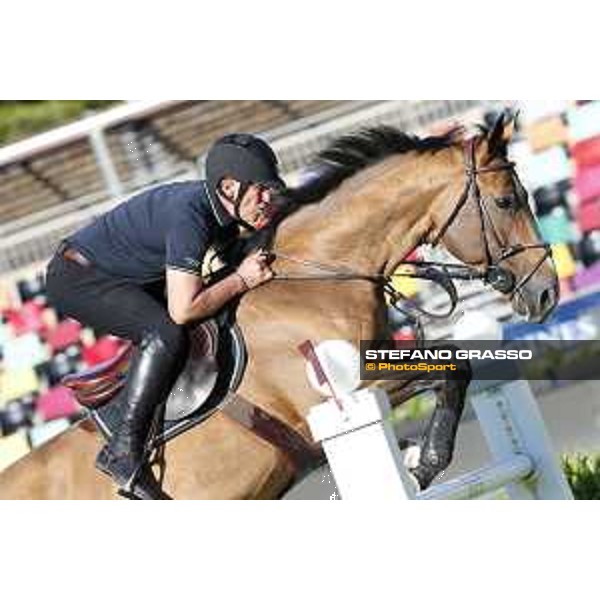 LGCT of Cascais - Warm up - Roger Yves Bost on Qoud Coeur de la Loge - Cascais, - 6 July 2017 - ph.Stefano Grasso/LGCT