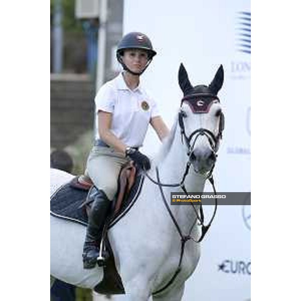 LGCT of Cascais - Warm up - Georgina Bloomberg on Caleno - Cascais, - 6 July 2017 - ph.Stefano Grasso/LGCT