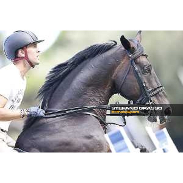LGCT of Cascais - Warm up - Simon Delestre on Chadino - Cascais, - 6 July 2017 - ph.Stefano Grasso/LGCT