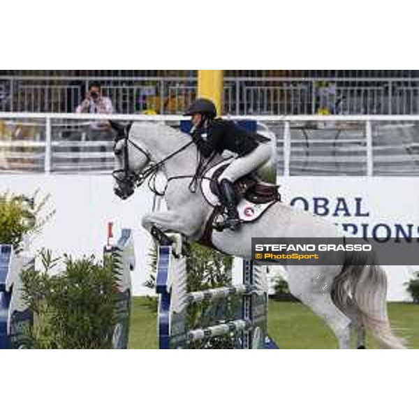 LGCT of Cascais - Class 1 - Georgina Bloomberg on Crown 5 - Cascais, - 7 July 2017 - ph.Stefano Grasso/LGCT