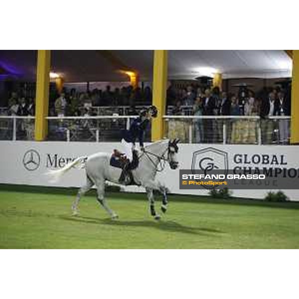 LGCT of Cascais - Class 2 - Martin Fuchs on Clooney 51parades after winning the class - Cascais, - 7 July 2017 - ph.Stefano Grasso/LGCT