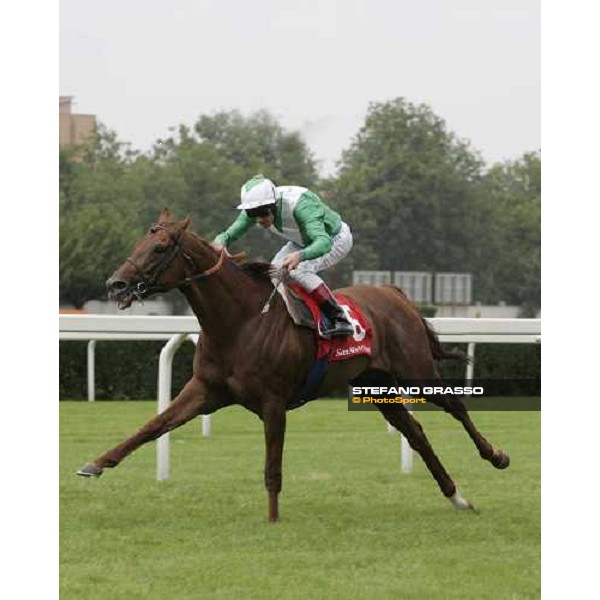 Frankie Dettori on Sudan wins the Gran Premio d\' Italia Milan, 17th june 2007 ph.Stefano Grasso