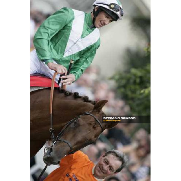 Frankie Dettori on Sudan parades before winning the Gran Premio di Milano Milan, 17th june 2007 ph.Stefano Grasso