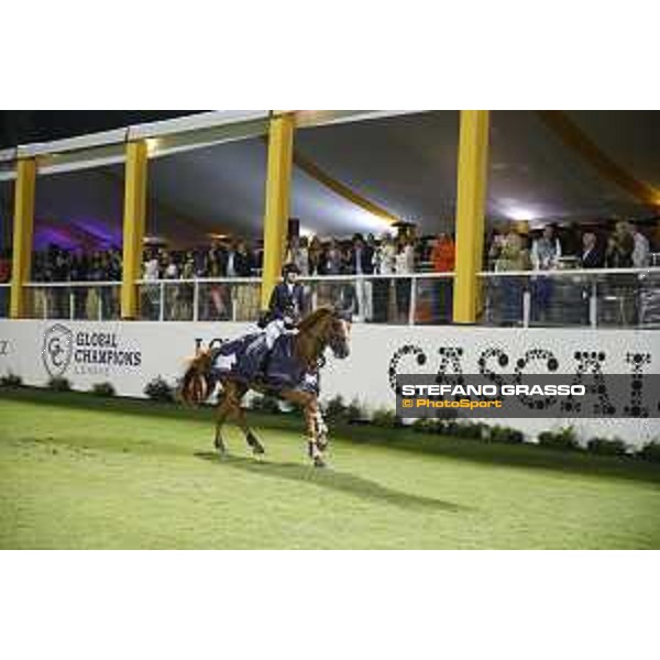 LGCT of Cascais - Grand Prix - Danielle Goldstein on Lizziemary parades after winning the LGCT grand Prix of Cascais - Cascais, - 8 July 2017 - ph.Stefano Grasso/LGCT