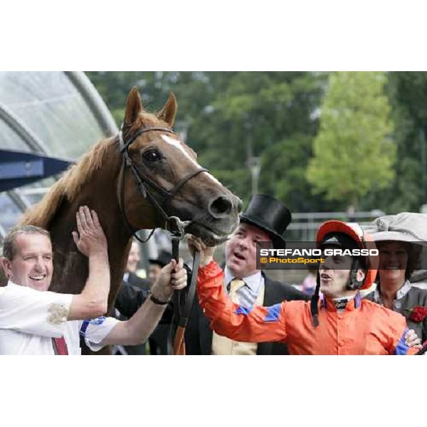 Jhonny Murtagh, Jeremy Noseda and the groom congratulates with Soldier\'s Tale winner of the Golden Jubilee Stakes Ascot, Royal Ascot, 5th day 23rd june 2007 ph. Stefano Grasso