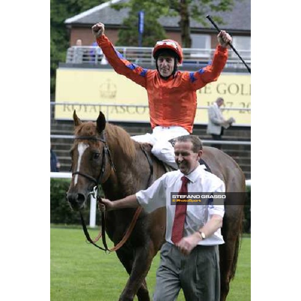 Jhonny Murtagh enters in triumph on Soldier\'s Tale after winning the Golden Jubilee Stakes Ascot, Royal Ascot, 5th day 23rd june 2007 ph. Stefano Grasso