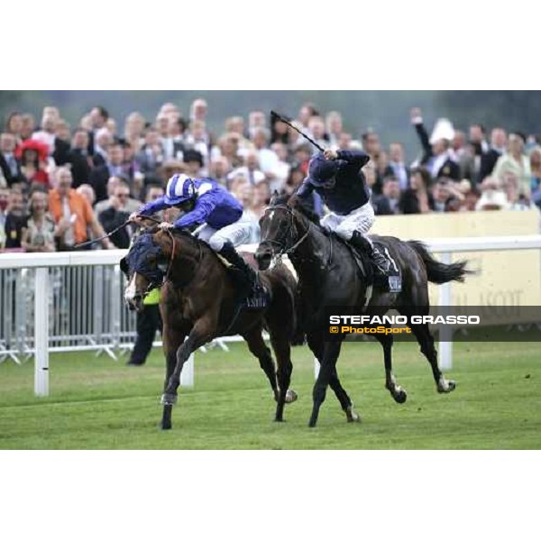 Richard Hills on Maraahel wins the HArdwicke Stakes beating Mick Kinane on Scorpion Ascot, Royal Ascot, 5th day 23rd june 2007 ph. Stefano Grasso