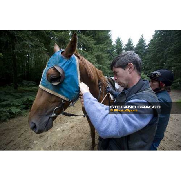 Eric Libaud preparing a 2 year old before training La Richerie, 26th june 2007 ph. Stefano Grasso