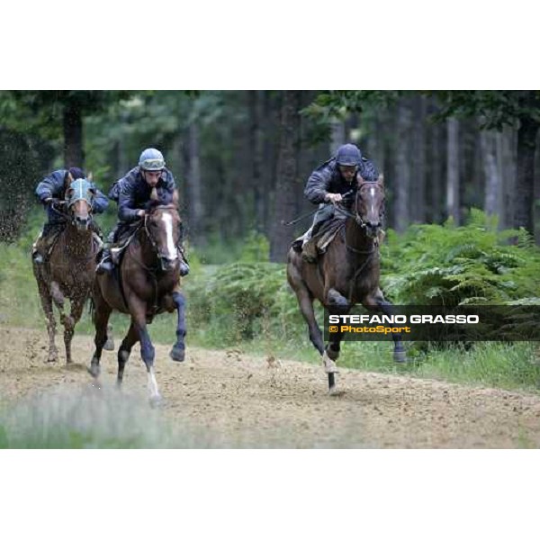 a group of2 years old in training jockey at Eric Libaud\'s training center La Richerie, 26th june 2007 ph. Stefano Grasso