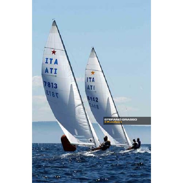 \'Chieffi Ita 8142 leads during 2nd heat of star class Triest, may 22 2003-ph.Stefano Grasso\' 