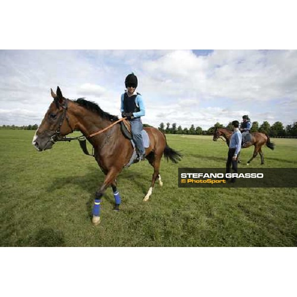 Lucia and Marco Botti after a training session Newmarket, 14th july 2007 ph. Stefano Grasso