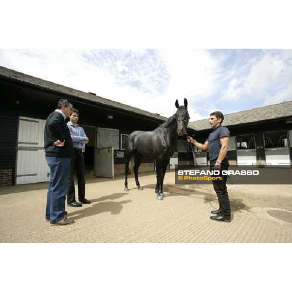 trainer Marco Botti with owner Luciano Salice watching Sesmen Newmarket, 14th july 2007 ph. Stefano Grasso